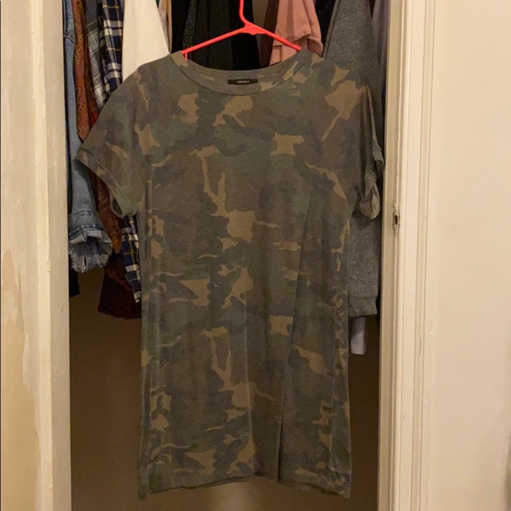 Camo t-shirt dress